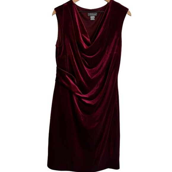 NWT JESSICA HOWARD Velvet Prom Cocktail & Party Dress Size 14W Wine - Picture 1 of 4